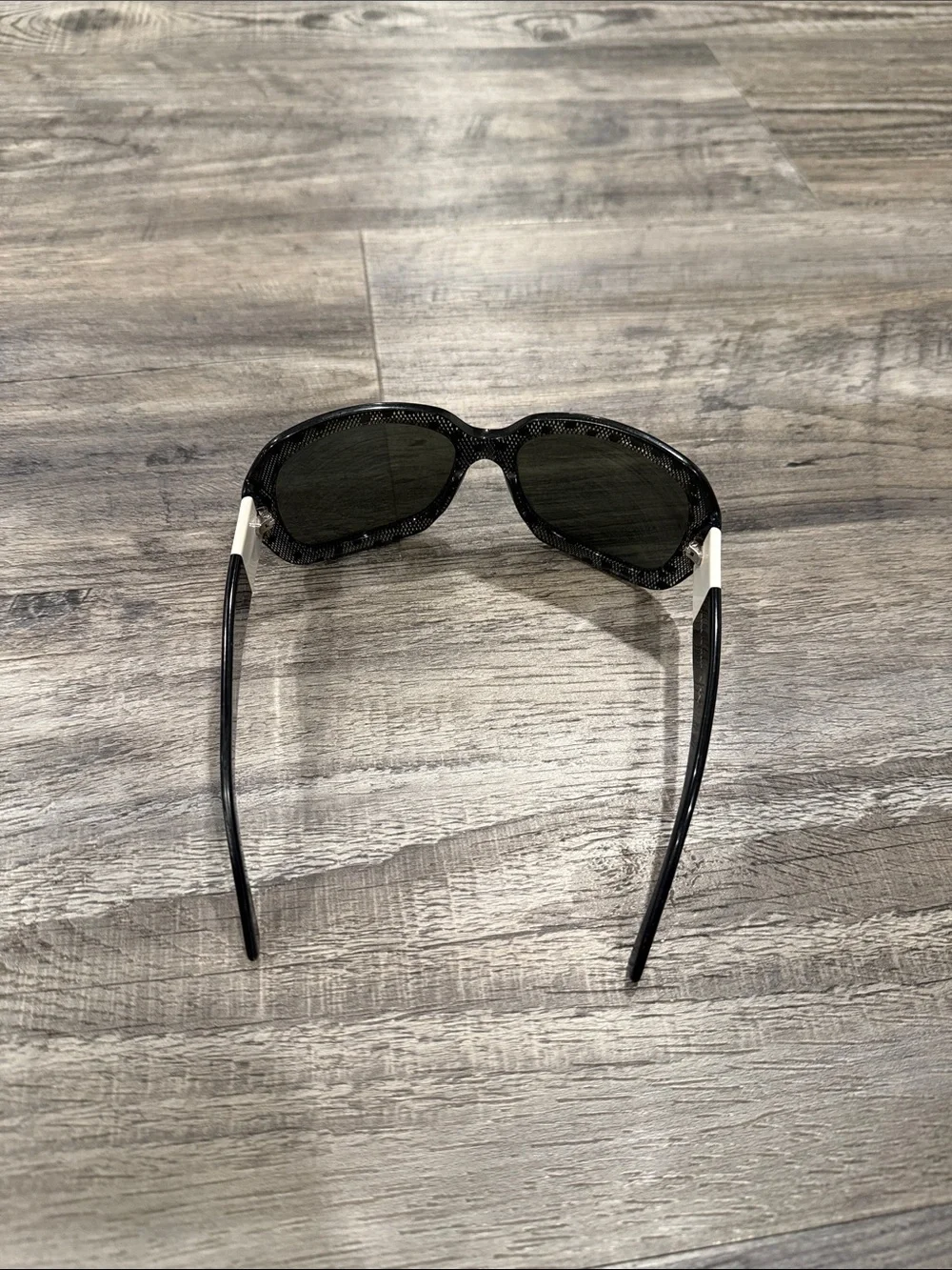 CHANEL 5146 Black White Lace CC Oversized Sunglasses 25/3C Made in Italy